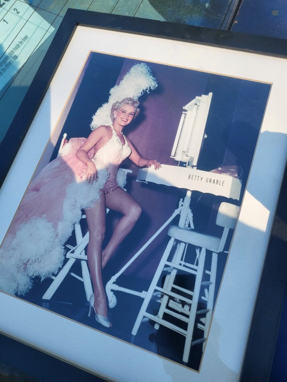 Vintage Betty Grable "Sitting Pretty" Photo by Bruno Bernard w/ Estate COA - Fra